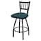 Holland Bar Stool Co 25" Swivel Counter Stool, Pewter Finish, Graph Tidal Seat X810 - alternate 1